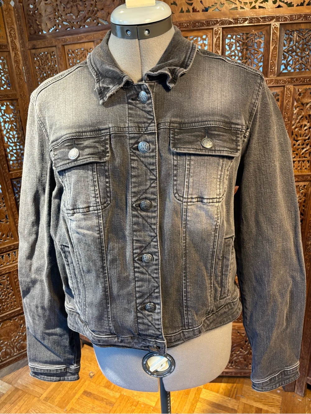 Rock & Republic Washed Black Denim Jacket
